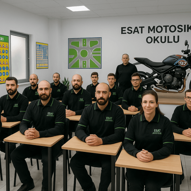 Esat Motosiklet Okulu sınıf eğitimi